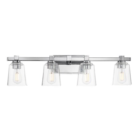 Maxim Lighting Cubos 4-Light Bath Vanity, Polished Chrome 21384CLPC